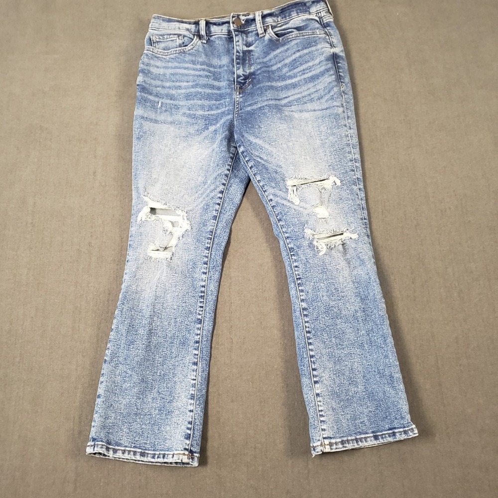 A.n.a A New Approach Jeans Womens Size 8 High-Rise Cropped Flare